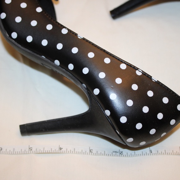 Polkadot peep toe heels - Picture 2 of 3